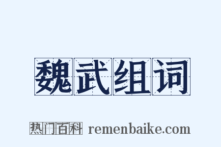 魏武组词是什么意思的图片